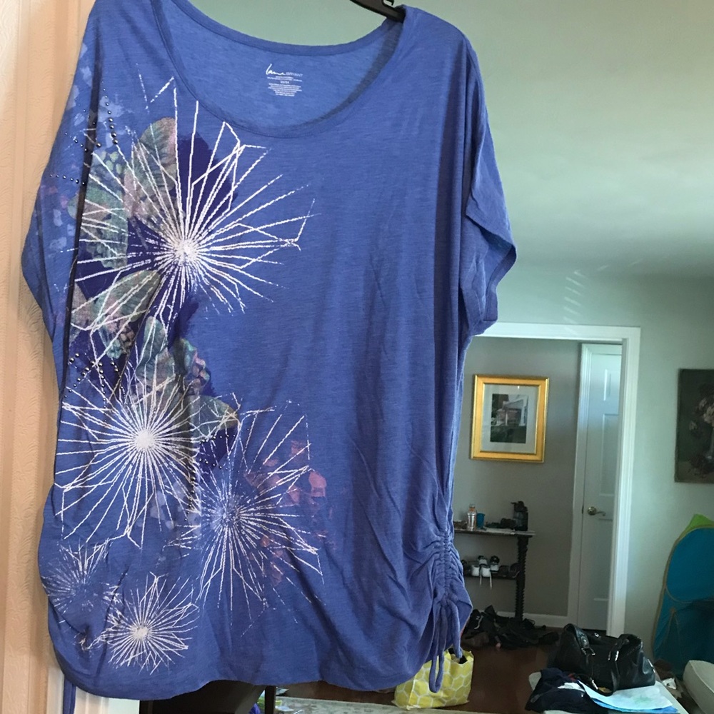 Lane Bryant embellished gathered T-shirt